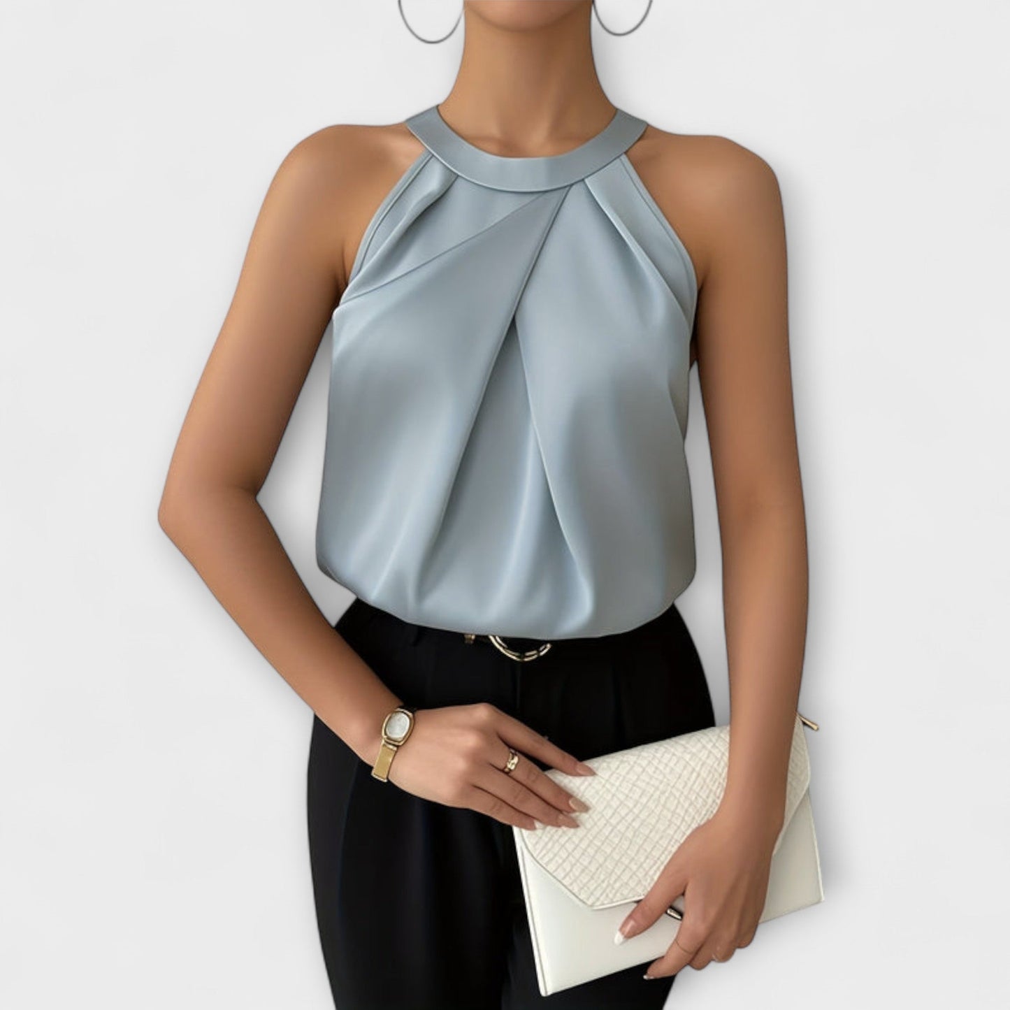 Skye - Schicke Satinbluse mit Off-Shoulder-Design