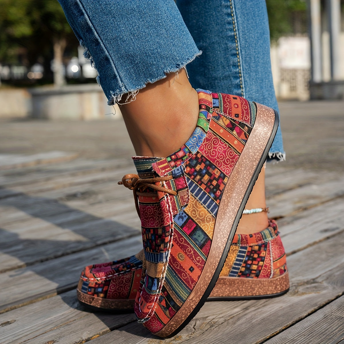 KIARA I STILVOLLE PRINT- TURNSCHUHE