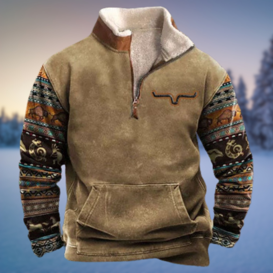 SEBASTIAN I VINTAGE FLEECE-GEFÜTTERTER PULLOVER