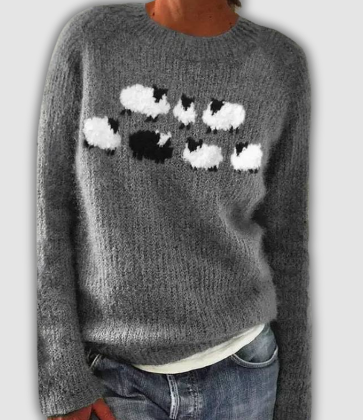 AMARIS I RETRO-PULLOVER MIT SCHAFMUSTER