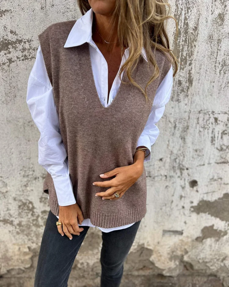 NUSA - Strick-Sweater-Weste