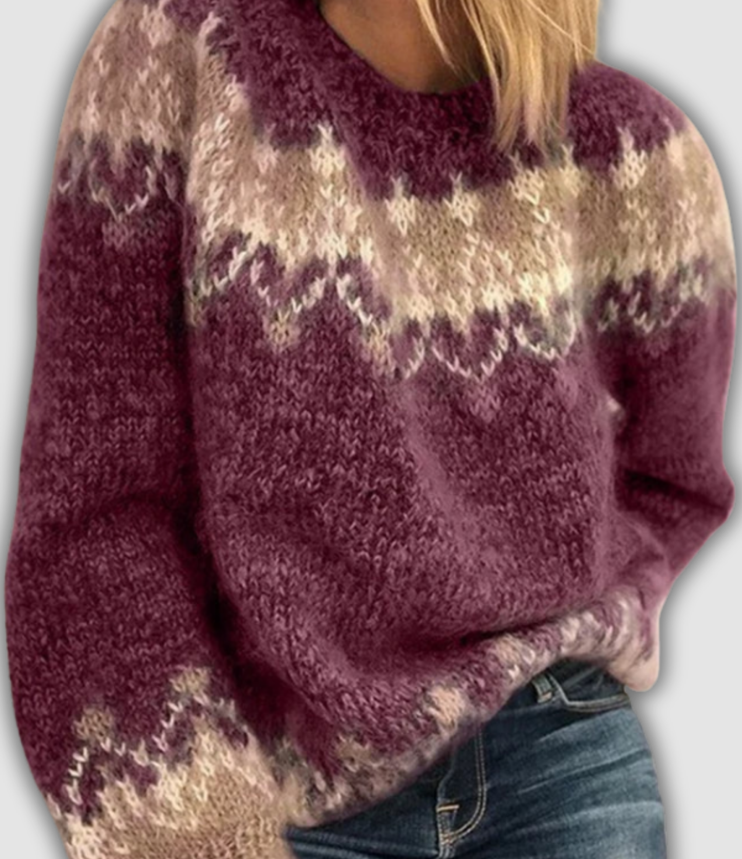 YLVA I BEQUEMER MOHAIR-PULLOVER