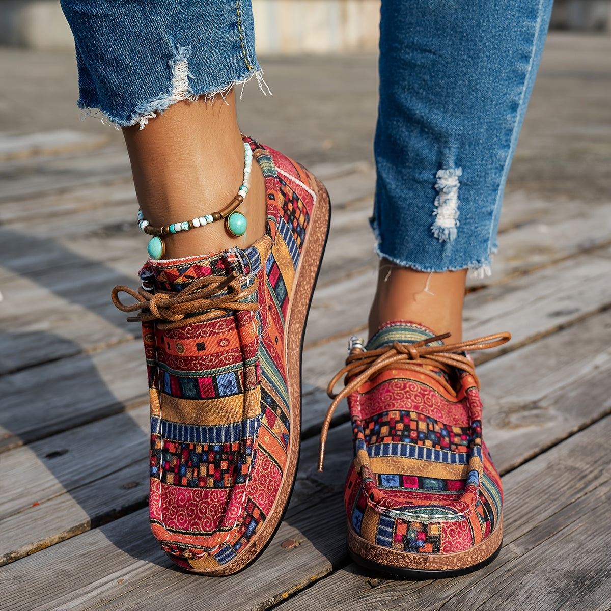 KIARA I STILVOLLE PRINT- TURNSCHUHE