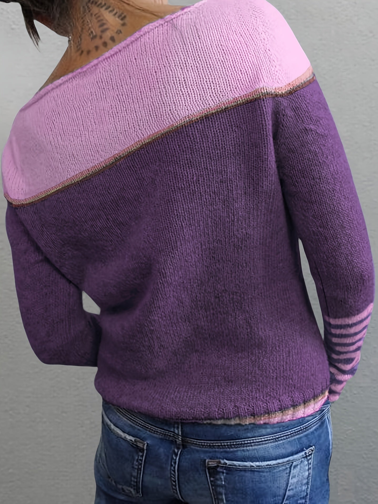Katharina - Langärmliger gestreifter Pullover