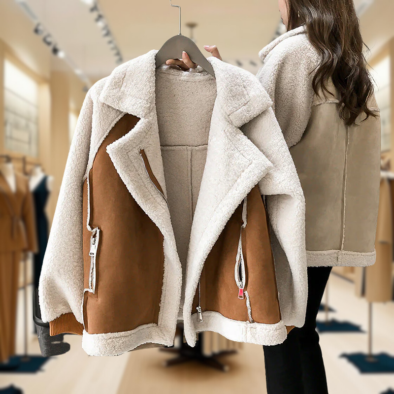 Erin - Kunstfell Reißverschlussjacke