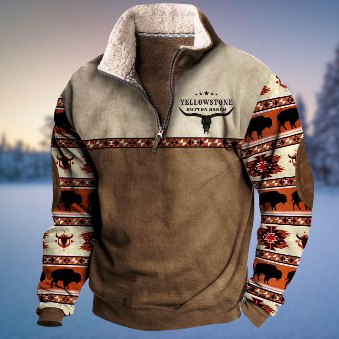 SEBASTIAN I VINTAGE FLEECE-GEFÜTTERTER PULLOVER