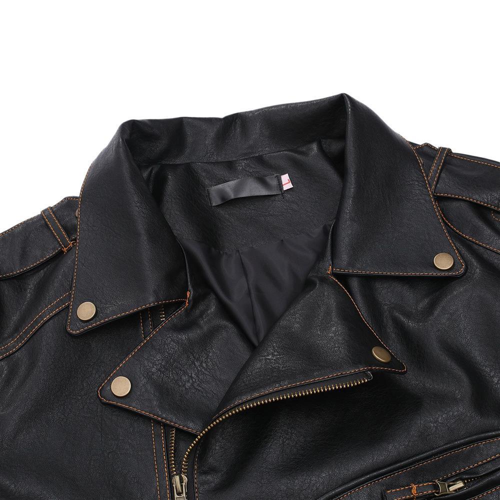 ICEBANNER Herren Vintage Bikerjacke