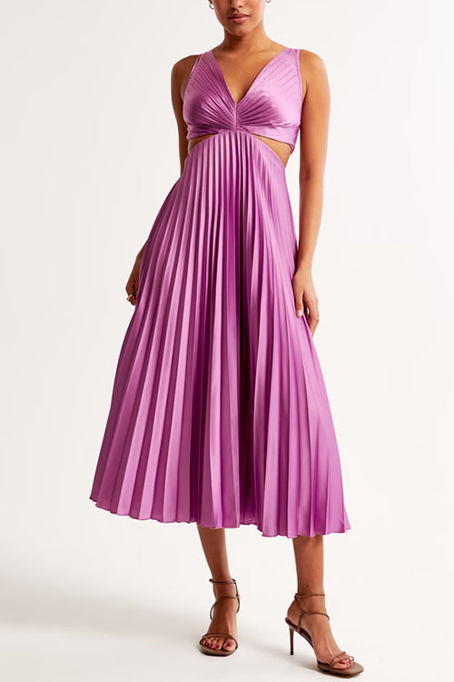 Sage™ – Plissiertes Maxikleid