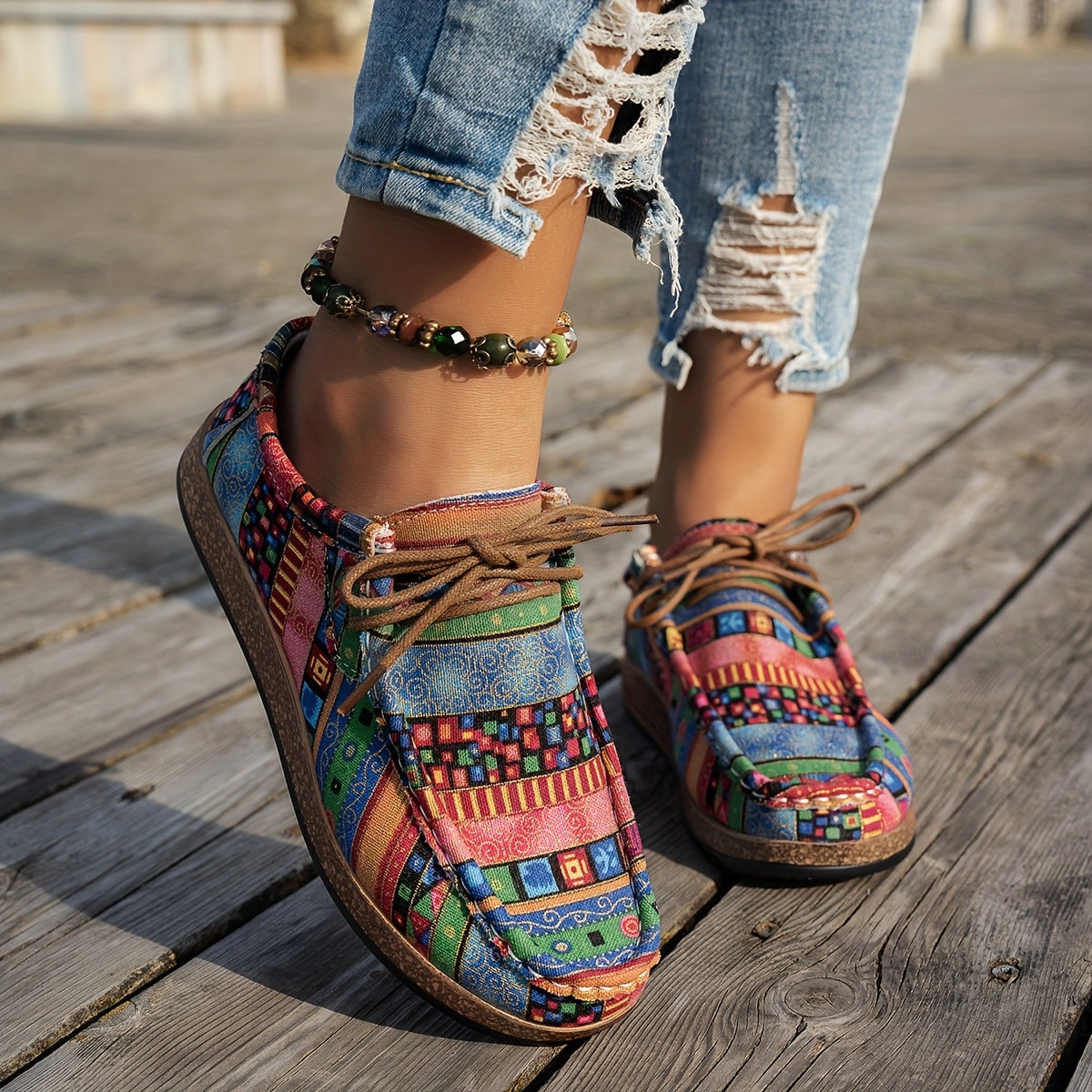 KIARA I STILVOLLE PRINT- TURNSCHUHE
