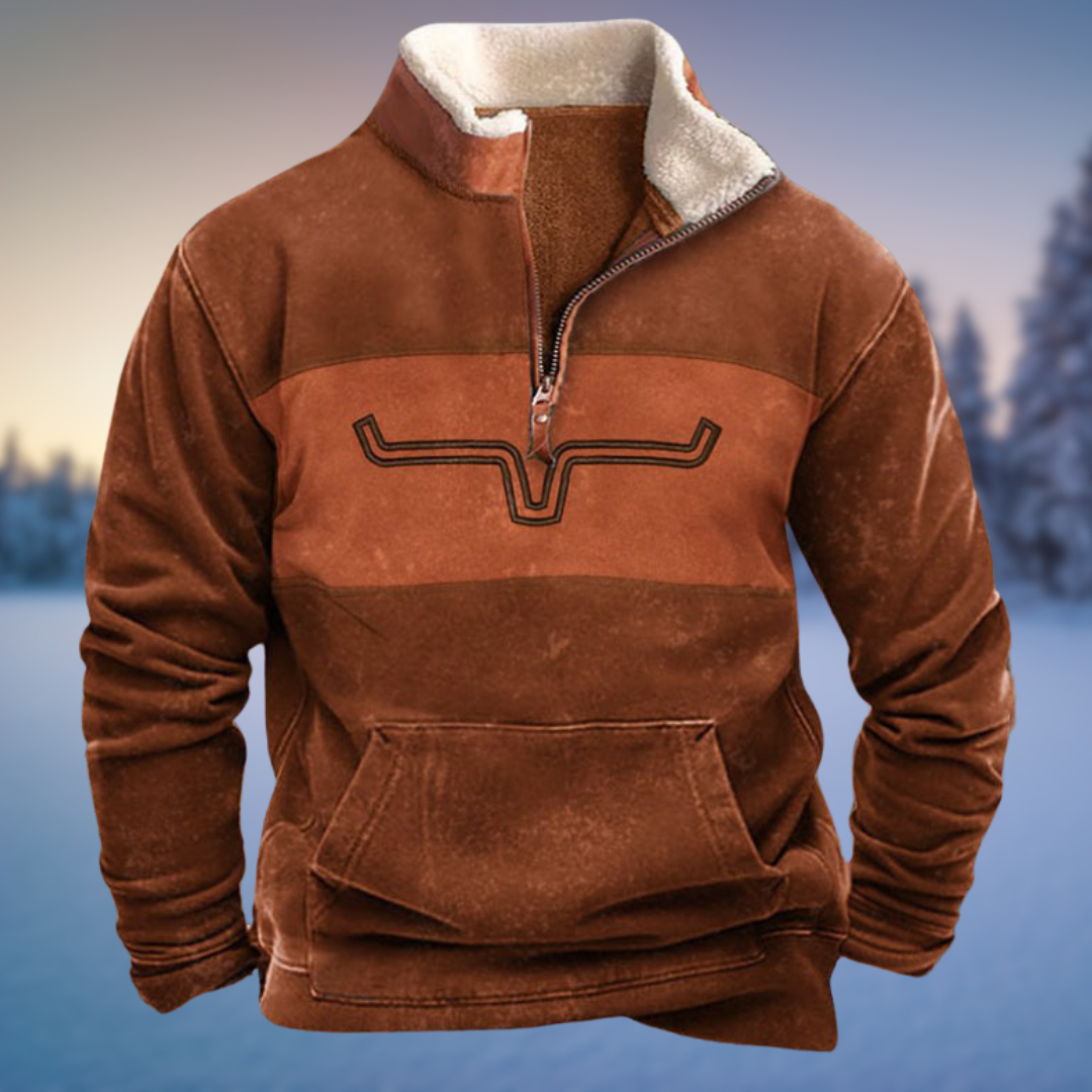 SEBASTIAN I VINTAGE FLEECE-GEFÜTTERTER PULLOVER