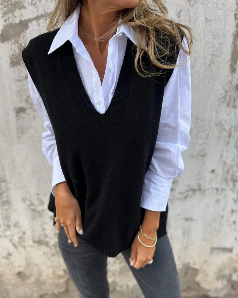 NUSA - Strick-Sweater-Weste