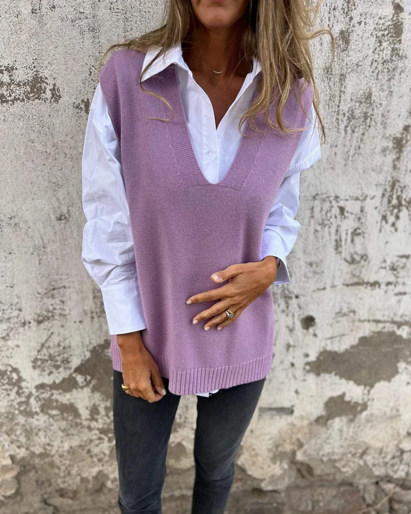 NUSA - Strick-Sweater-Weste