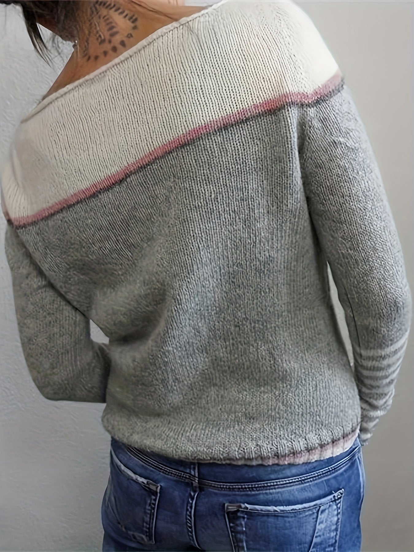 Katharina - Langärmliger gestreifter Pullover