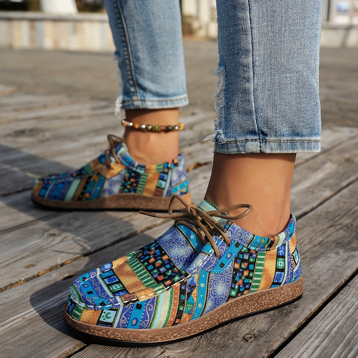 KIARA I STILVOLLE PRINT- TURNSCHUHE