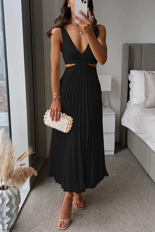 Sage™ – Plissiertes Maxikleid