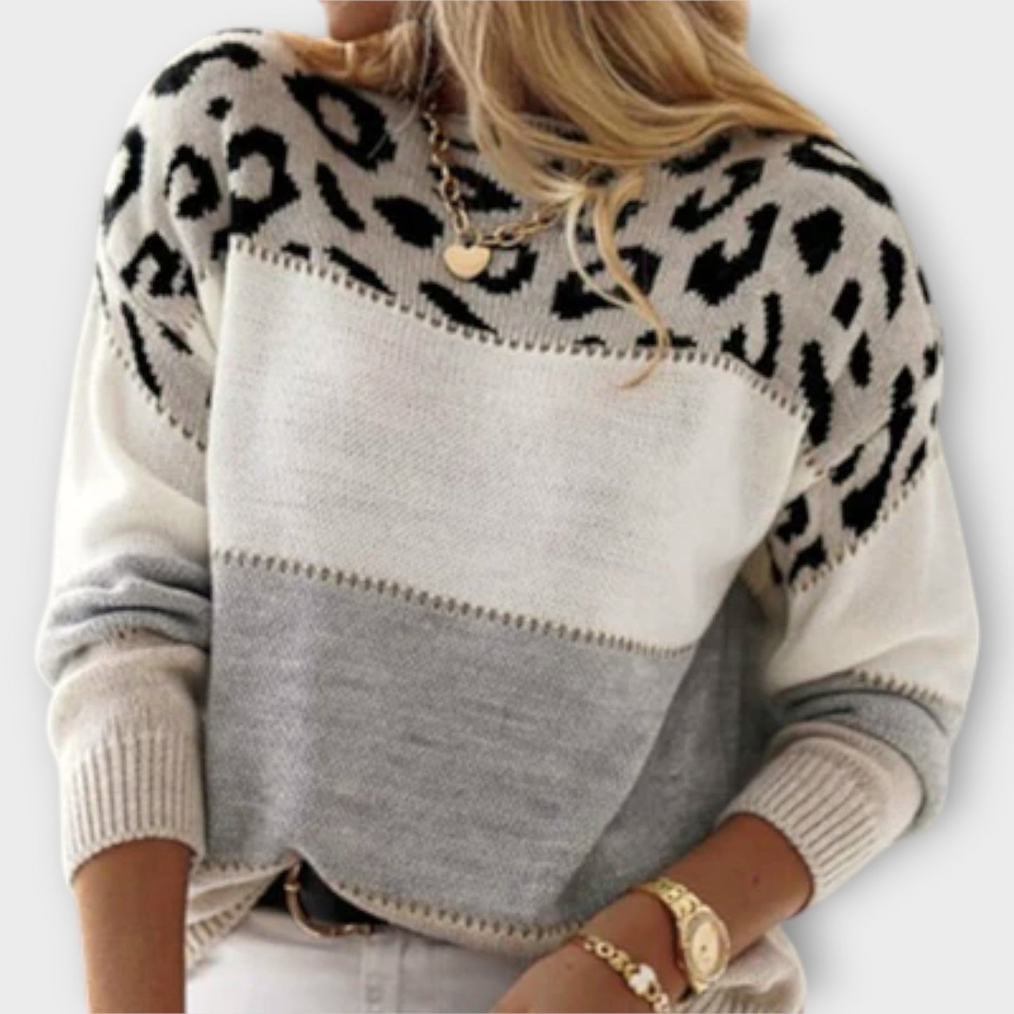 Cheyenne - Lässiger Pullover mit Leoparden-Design