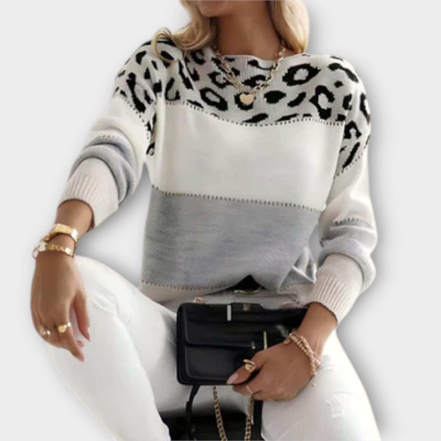 Cheyenne - Lässiger Pullover mit Leoparden-Design