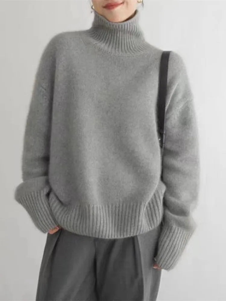 YSABEL I STILVOLLER ROLLKRAGENPULLOVER