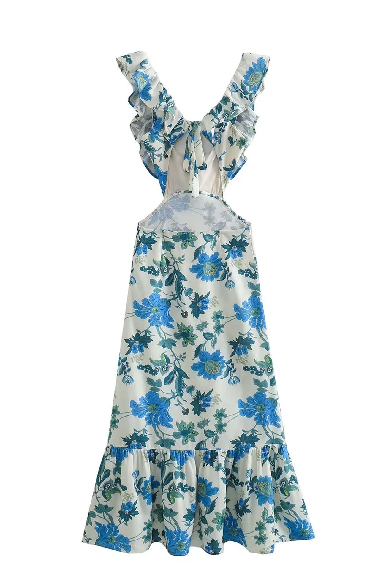 Nova | Rüschens Maxi-Kleid