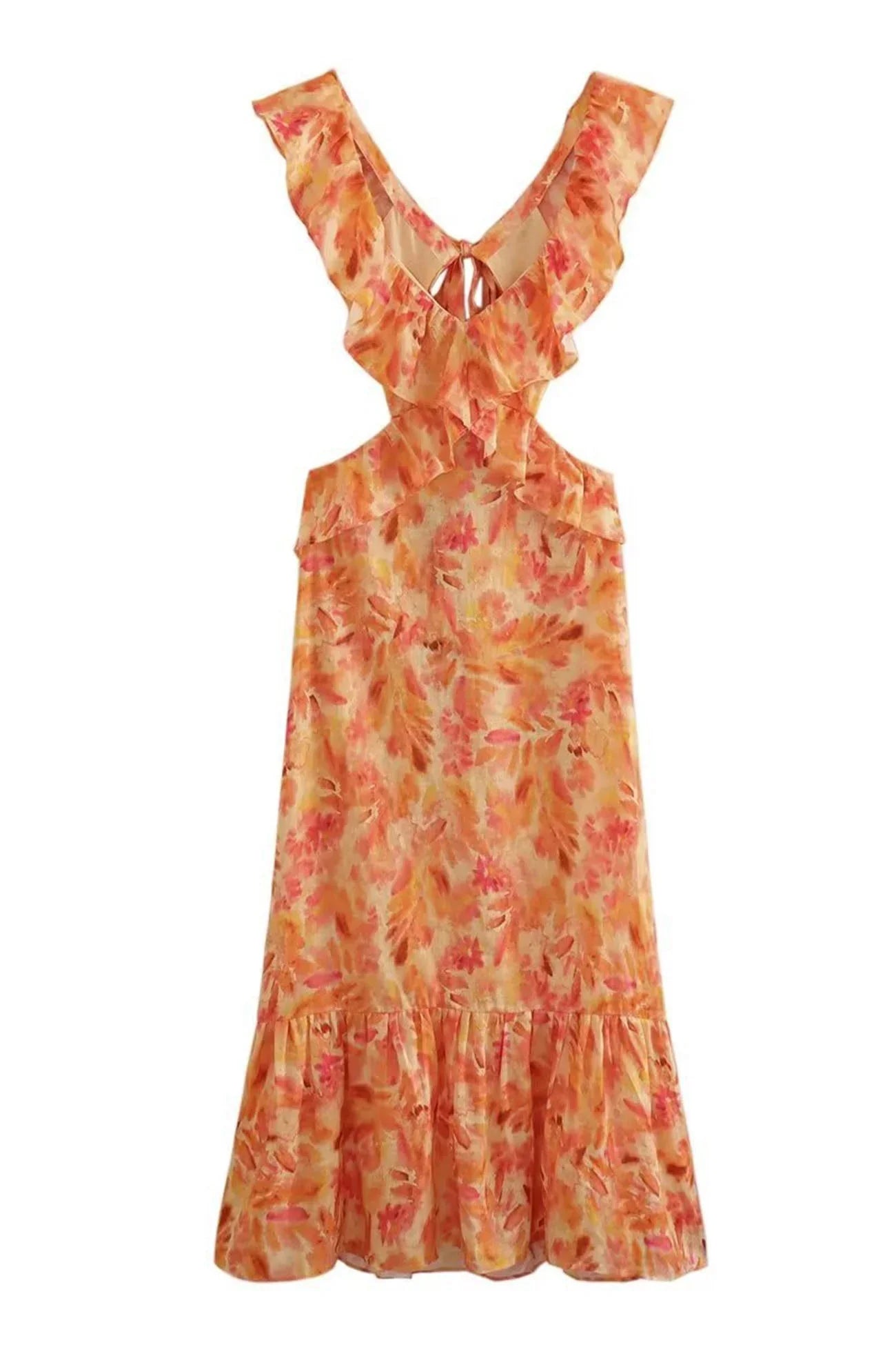 Nova | Rüschens Maxi-Kleid