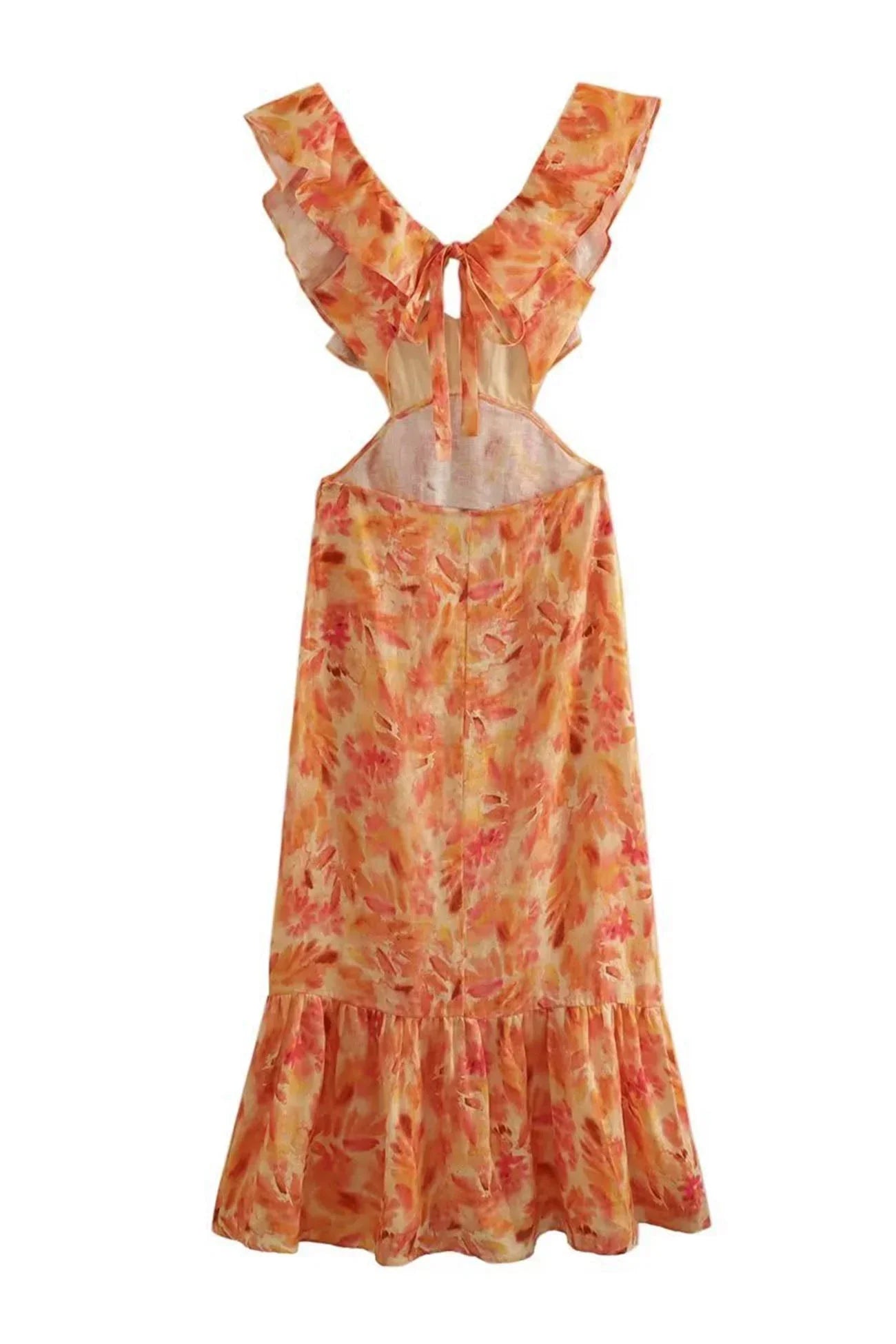 Nova | Rüschens Maxi-Kleid