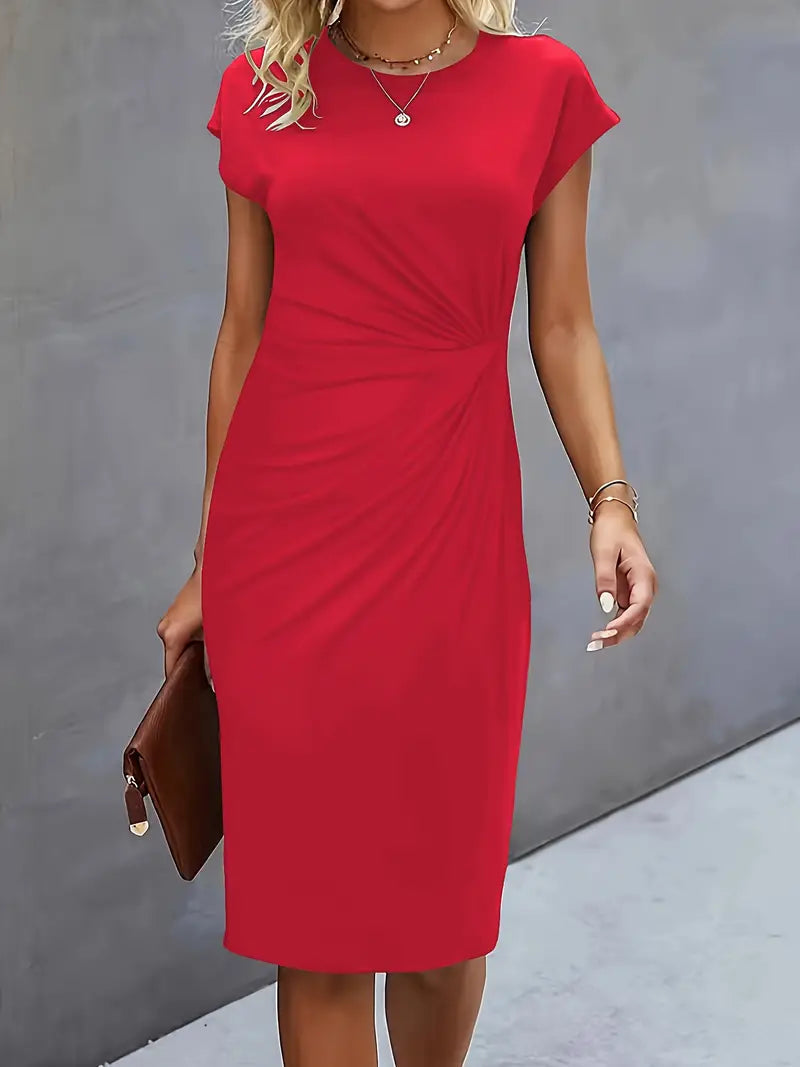 Adelina™ - Stilvolles Rundhalskleid
