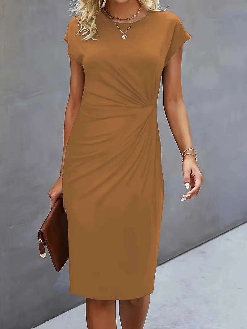 Adelina™ - Stilvolles Rundhalskleid