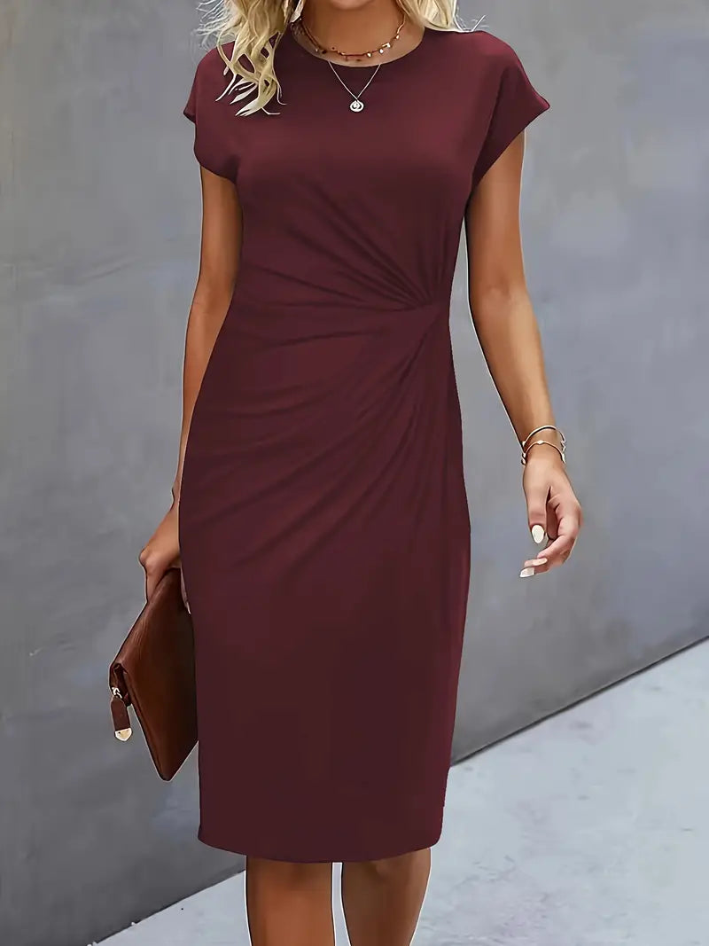Adelina™ - Stilvolles Rundhalskleid