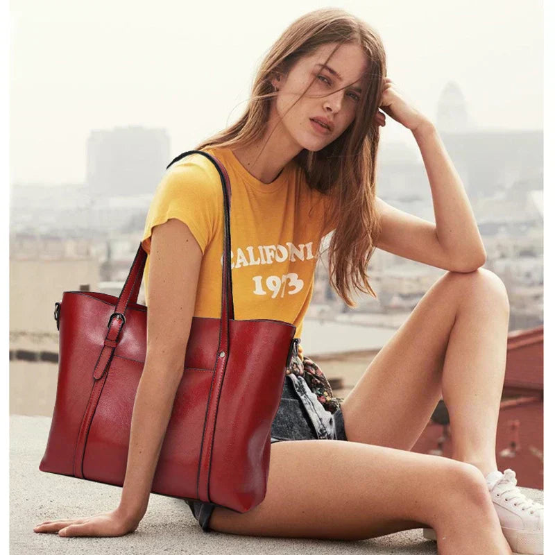 Kelley | Luxuriöse Lederhandtasche