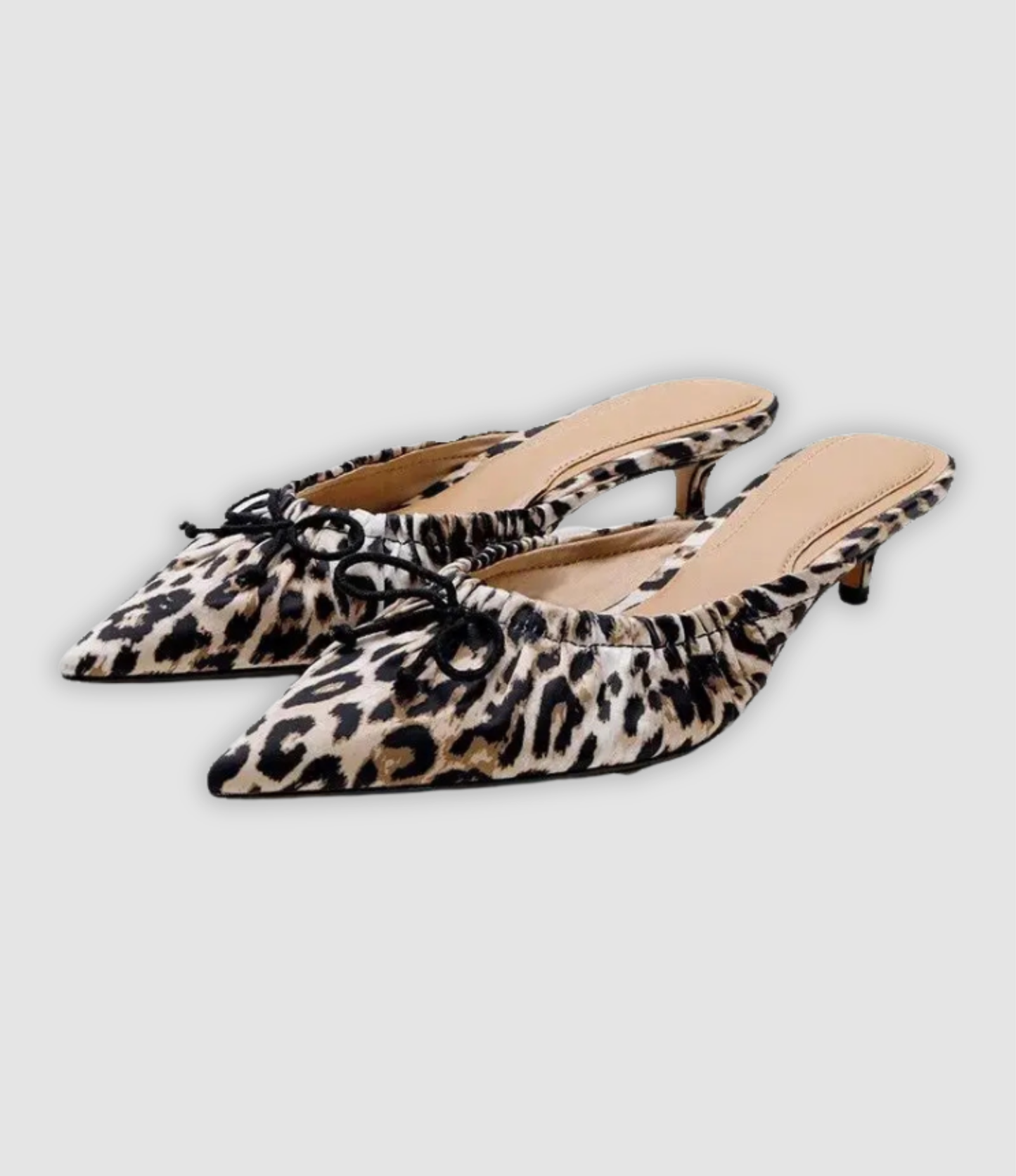 CLEO I TRENDIGE PANTOLETTEN MIT LEOPARDENMUSTER
