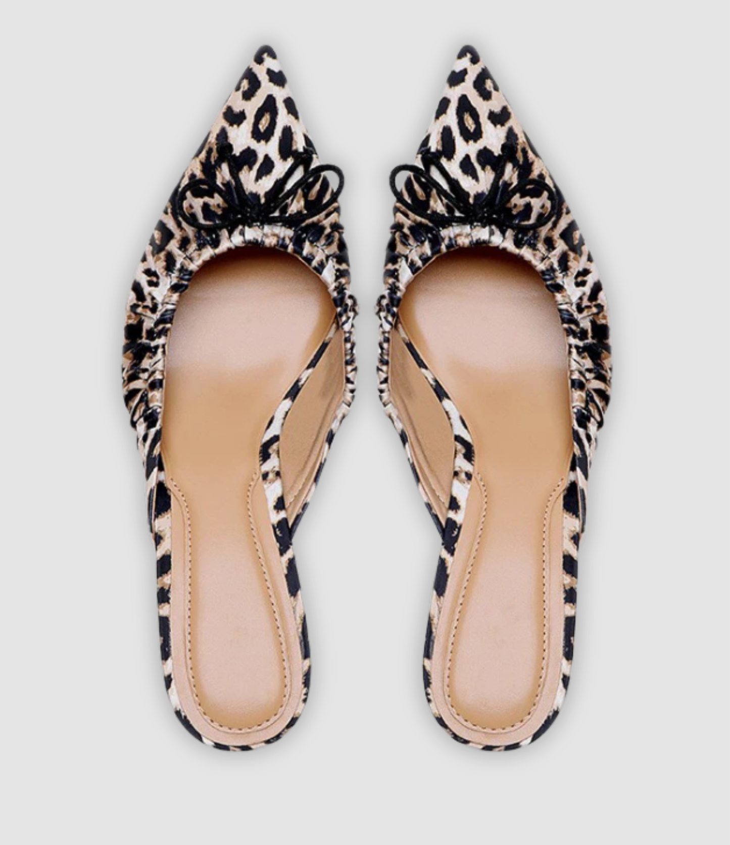 CLEO I TRENDIGE PANTOLETTEN MIT LEOPARDENMUSTER