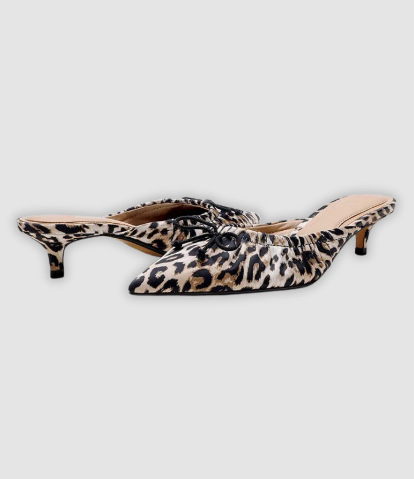 CLEO I TRENDIGE PANTOLETTEN MIT LEOPARDENMUSTER