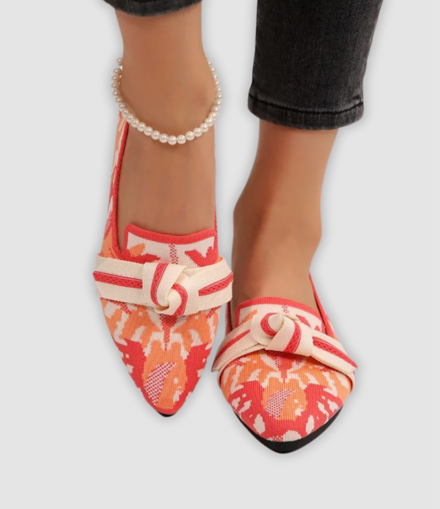 DINA I BEQUEME LOAFERS MIT BLUMENMUSTER