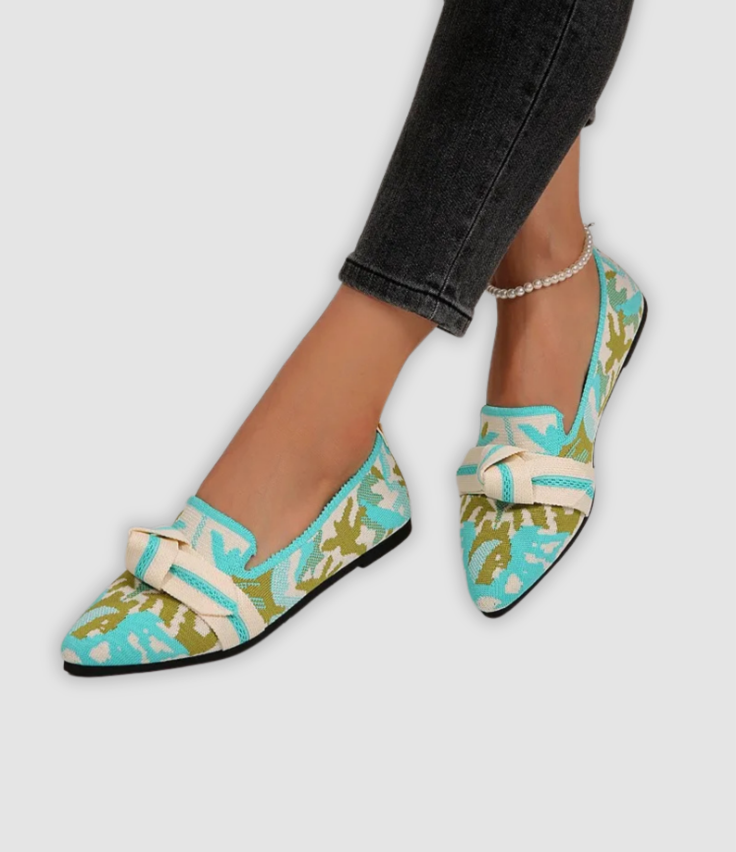 DINA I BEQUEME LOAFERS MIT BLUMENMUSTER
