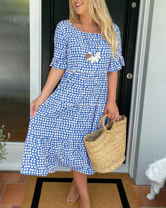 Maria™ - Rüschensleeve Midi-Kleid