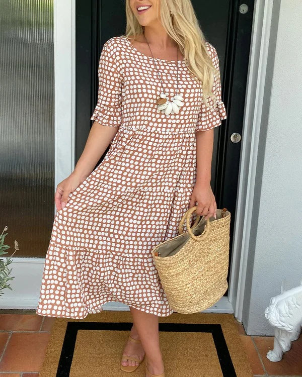 Maria™ - Rüschensleeve Midi-Kleid