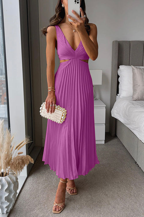 Sage™ – Plissiertes Maxikleid