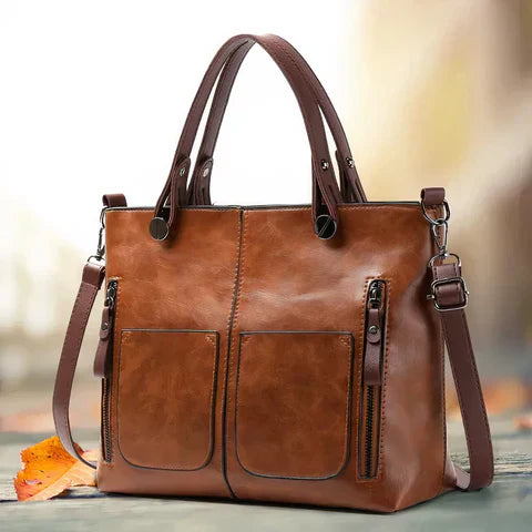 Rosy | Stilvolle Lederhandtasche