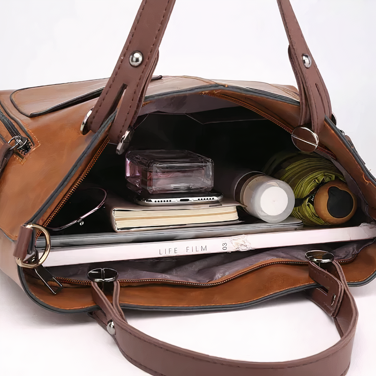 Rosy | Stilvolle Lederhandtasche