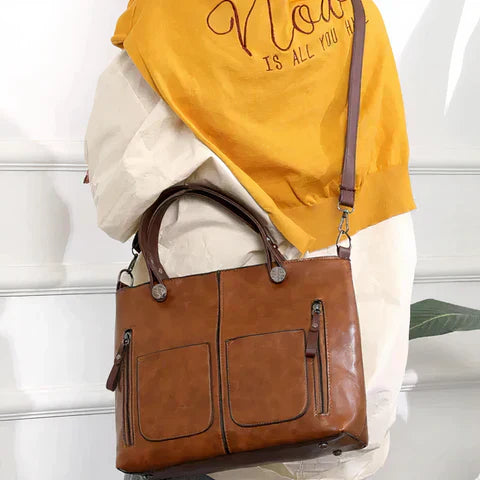 Rosy | Stilvolle Lederhandtasche