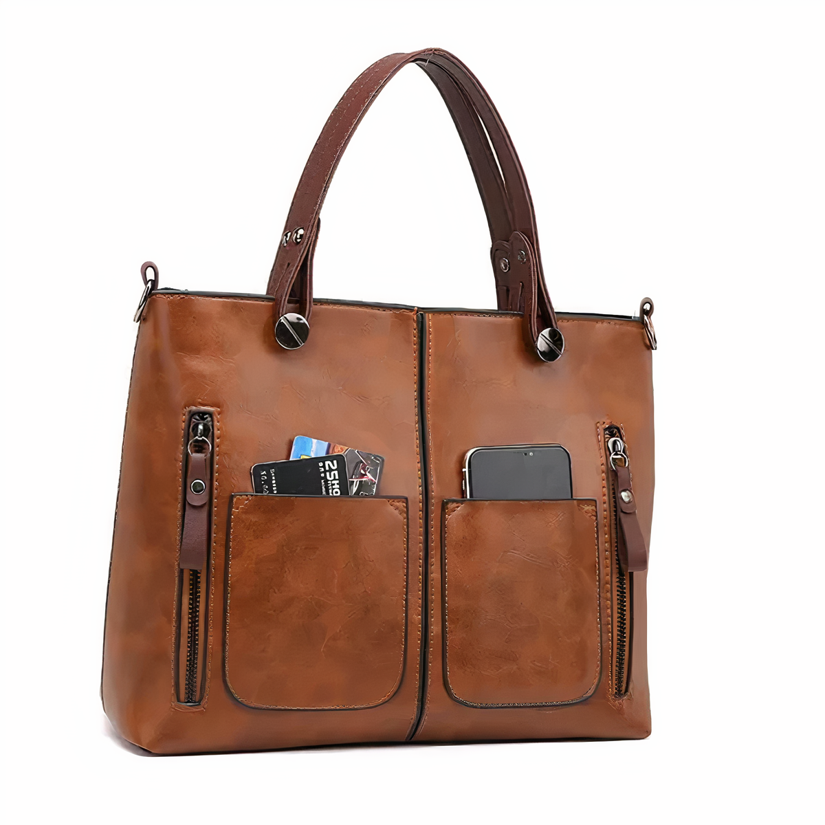 Rosy | Stilvolle Lederhandtasche