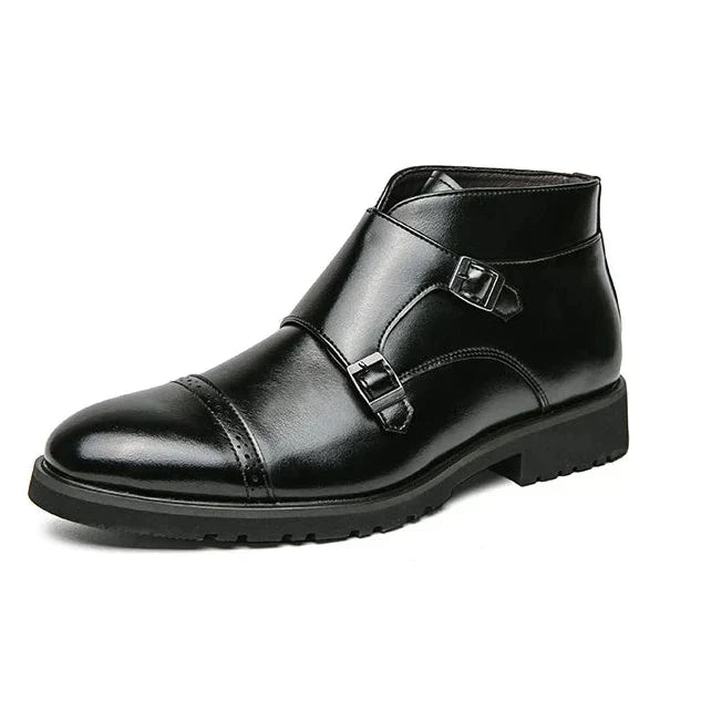 Parker | Kunstleder Doppel-Monk-strap Stiefel
