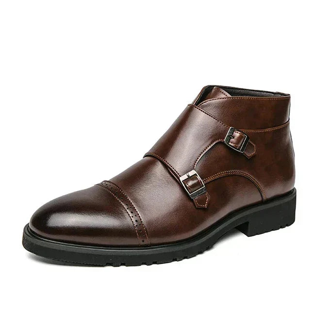 Parker | Kunstleder Doppel-Monk-strap Stiefel