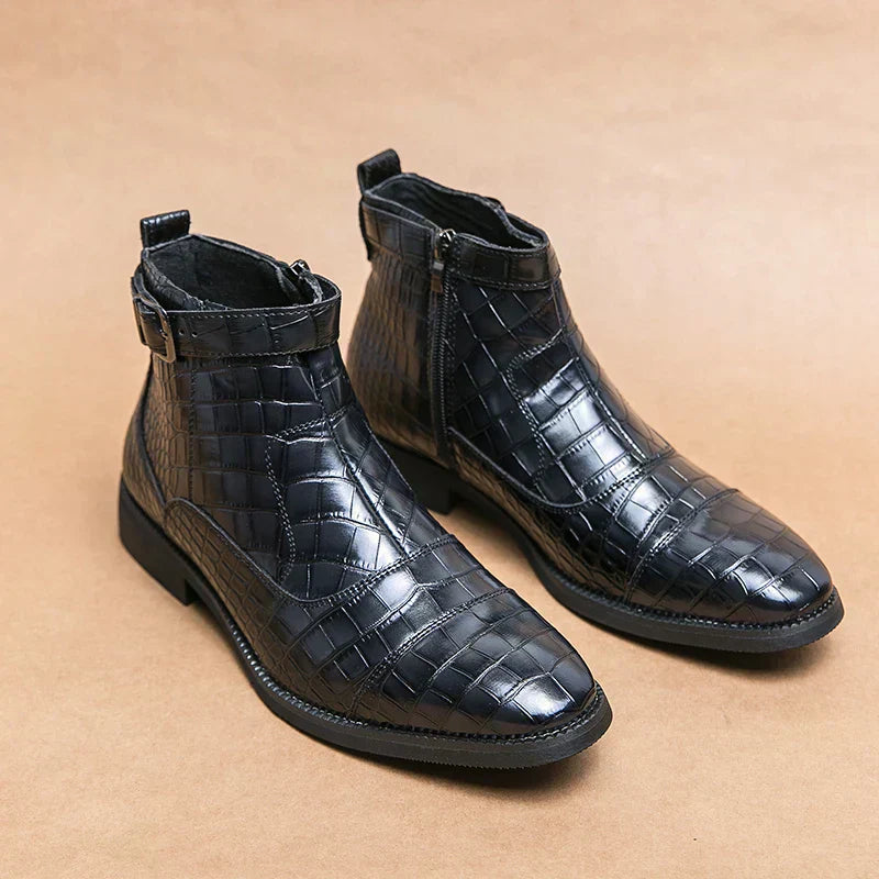 Dylan | Stiefel mit Schnalle aus Kunstleder