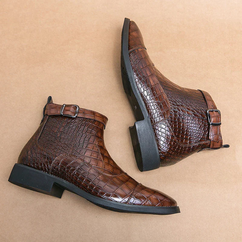 Dylan | Stiefel mit Schnalle aus Kunstleder