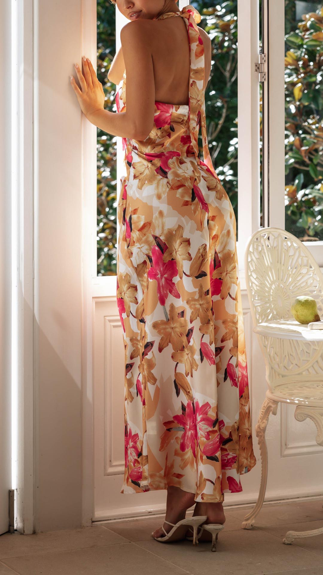 Shannon | Floral Halter Maxi Kleid