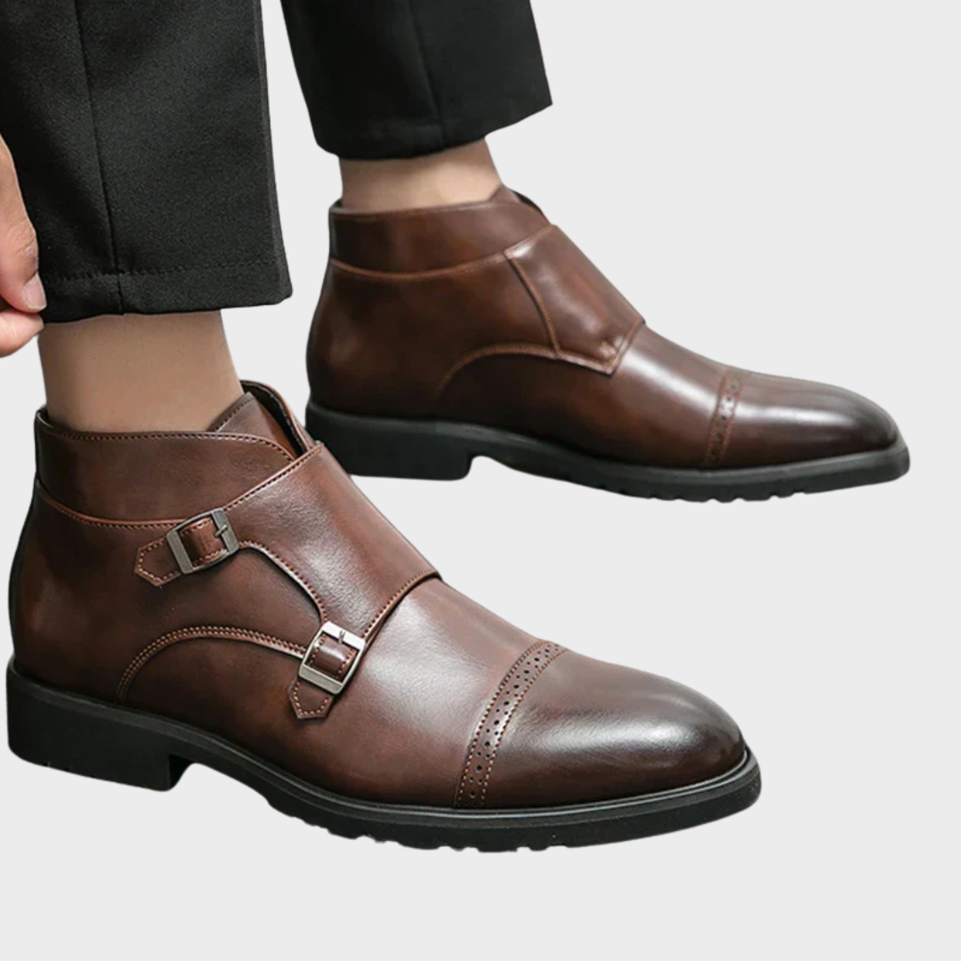 Parker | Kunstleder Doppel-Monk-strap Stiefel
