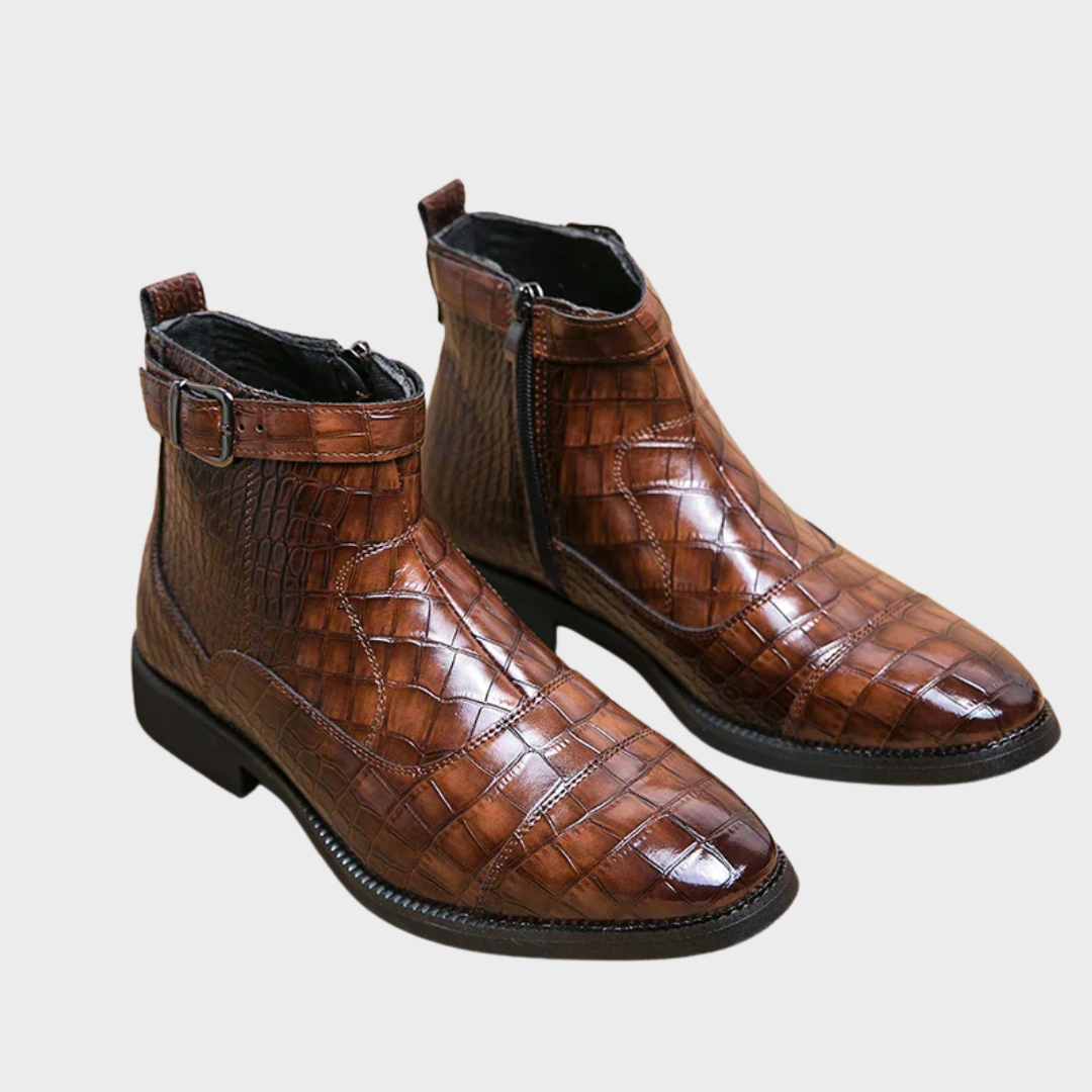 Dylan | Stiefel mit Schnalle aus Kunstleder