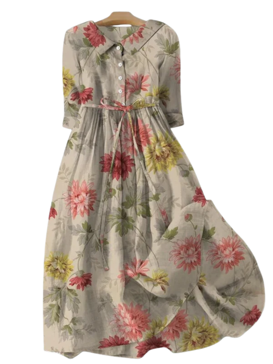 HEDDA I LUXURIÖSES BLUMENKLEID