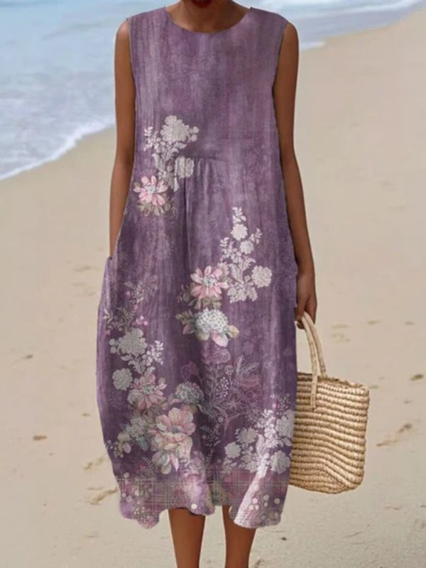 FREYA I ELEGANTE ÄRMELLOSES MAXIKLEID